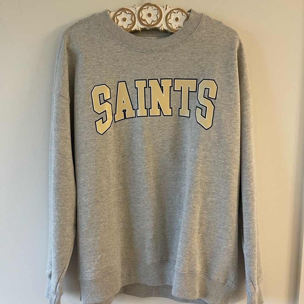 Gray New Orleans SAINTS Men's Sweatshirt NFL XL NWOT